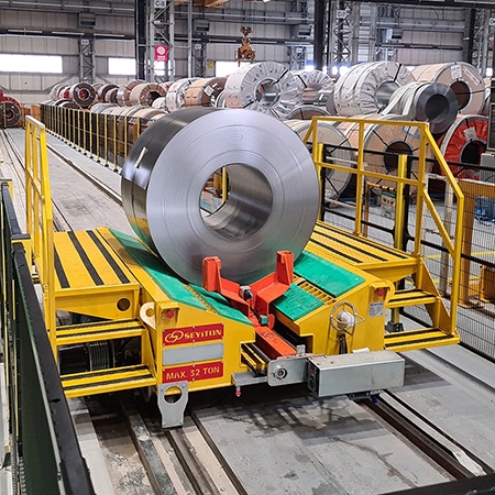 Rail-Guided Coil Transfer Carts