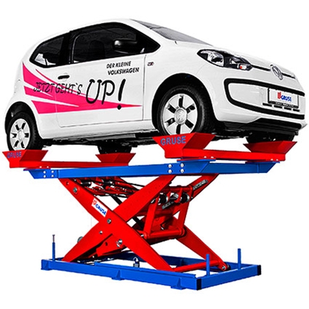 GHT belt drive lift table, loads up to 7000 kg High lifting speeds up to approx. 400 mm / s