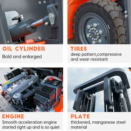 Huaya, 2 Ton Diesel Forklift – CPC20 Model, Loading Capacity 2000kg, Engine Model XINCHAI 490, Power 37KW