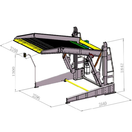Tilting car parking lift,  lifting height 1700mm, lifting weight 2000kg