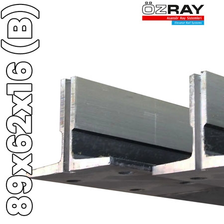 OZRAY, T89/B, 89x62x16 (B) Elevator Guide Rail, Steel grade E275B