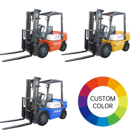 Huaya, 2 Ton Diesel Forklift – CPC20 Model, Loading Capacity 2000kg, Engine Model XINCHAI 490, Power 37KW