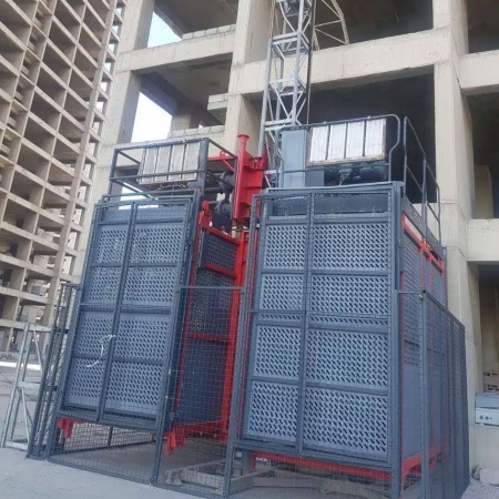 WRLIFT, Material And Personnel Hoist Elevator, Transport Capacity 2000 kg X 2  (22 Personnel) Maximum Height 200 m, Speed: 42 m/min