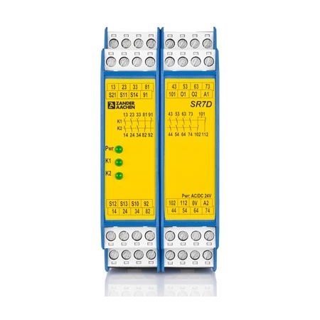 Safety relay, Zander Aachen, SR7D-24VAC/DC | Emergency stop monitoring | Sliding door protection monitoring