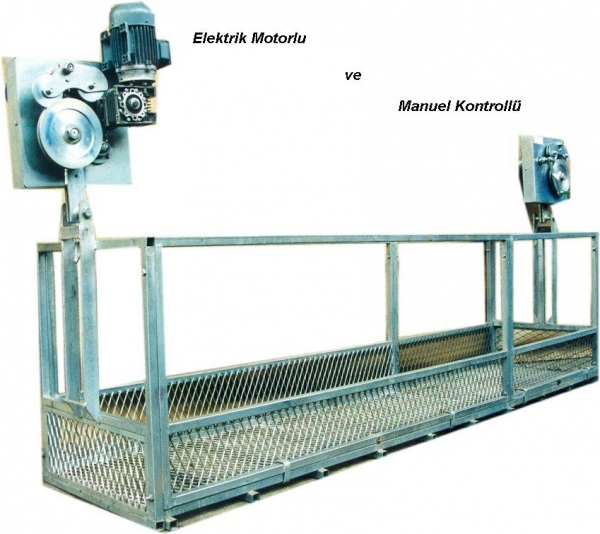Suspended Scaffold, Lifting Capacity 500 Kg,  Climbing Speed 3.5 rpm.