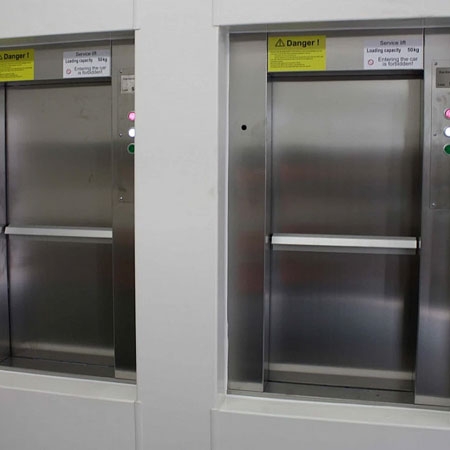 Service Lifts, Carrying capacity from 5kg to 250kg.