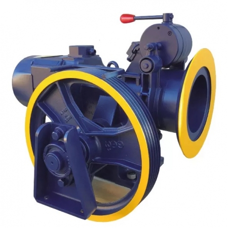 Gearbox with external support, until 630kg duty load, 1,2m/s cabin speed, VVVF