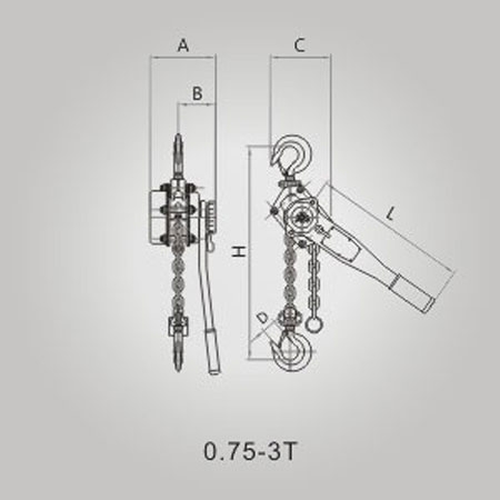 Rachet Lever Hoist, Capacity 500 kg (0,5 T) - 9000 kg (9 Tons)