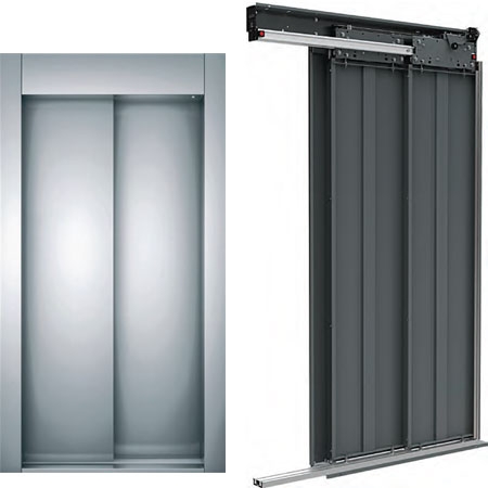 Telescopic 2 Panel Landing Door