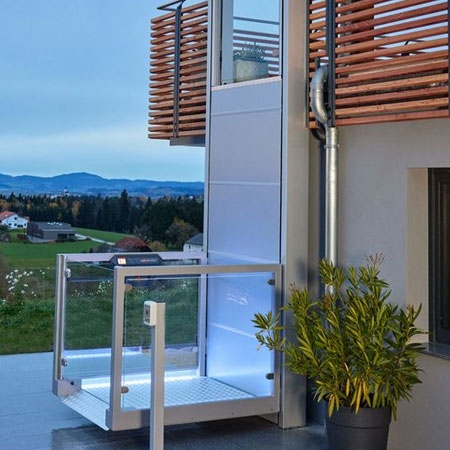 Ascendor vertical lift Unaporte: The Perfect Lift For Your Residential & Commercial Building, Max. lifting height of 3m, Load Capacity 385 kg