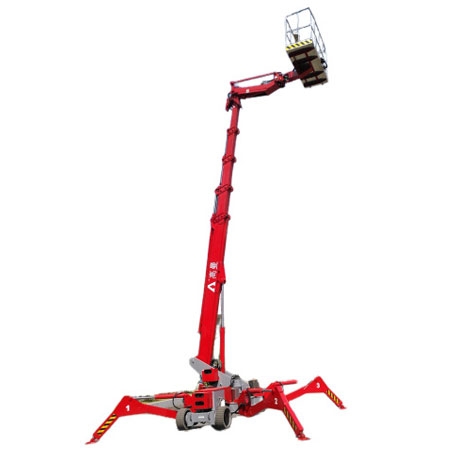 Wheeled spider type aerial work platform