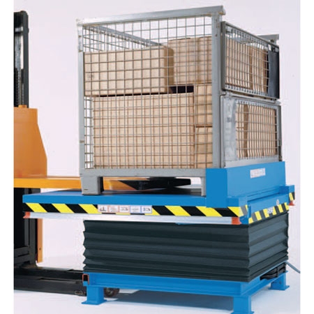 Lift an tilt table HKT 1500, Tilting heavy loads,  it suitable for heavyduty containers with a weight of 1500 kg