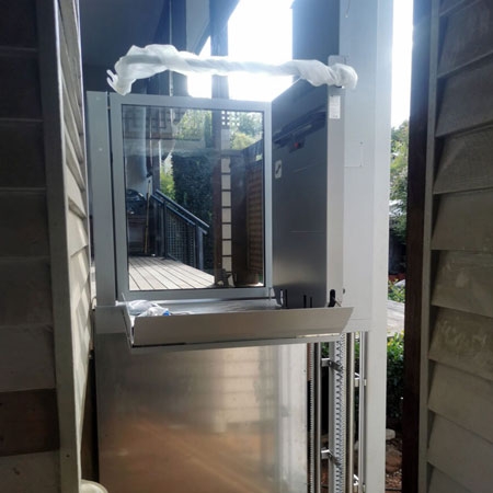 Ascendor V (PLV9) Platform Wheelchair Lift, Open vertical platform lift for indoor & outdoor use, Rated load 225kg or 300kg