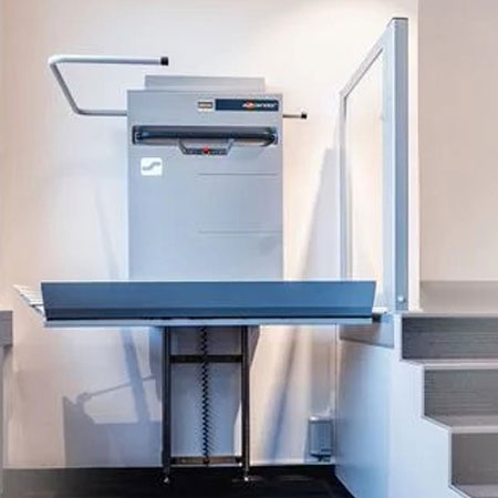 Ascendor V (PLV9) Platform Wheelchair Lift, Open vertical platform lift for indoor & outdoor use, Rated load 225kg or 300kg