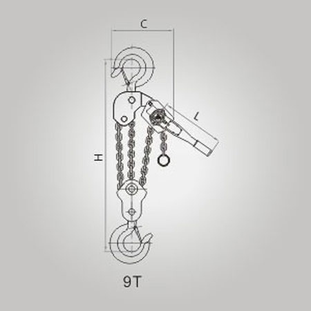 Rachet Lever Hoist, Capacity 500 kg (0,5 T) - 9000 kg (9 Tons)