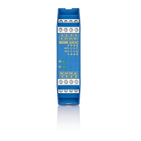 Zander Aachen, SR3C - 3NO/1NC - safety module, Emergency stop monitoring, safety guard monitoring, light grids monitoring