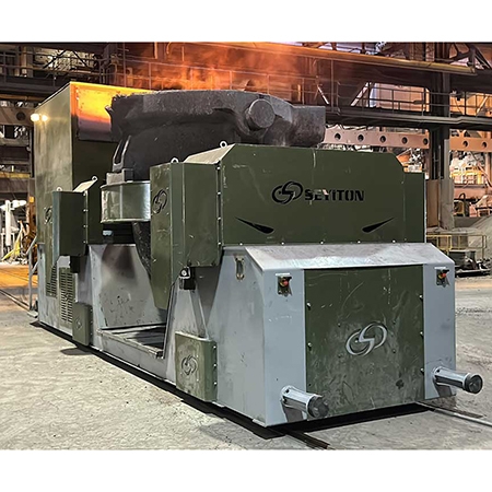 Ladle Transfer Cart,  Speed of 60 m/min, Temperatures up to 1400°C, capacity of 35 tonnes