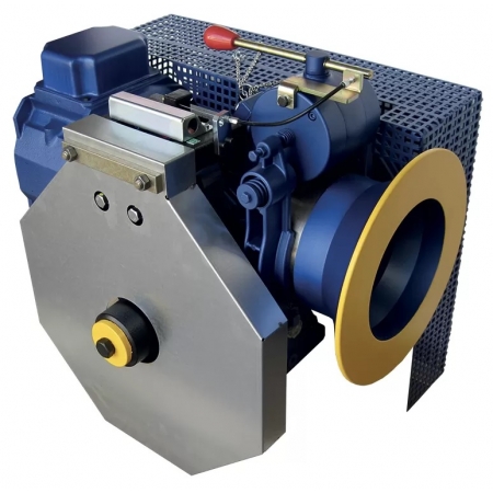 HW134B BRAKE - Gearbox with auxiliary brake on slow shaft, EN81-20 compliant.