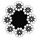 8x19 Seale 8x(1+9+9) L.O/F.C Multiple Wire Ropes