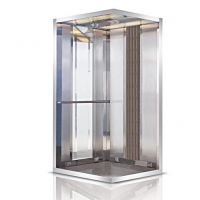Hairline Stainless Steel+Laminate Passenger Elevator Cabin - GNTK 06