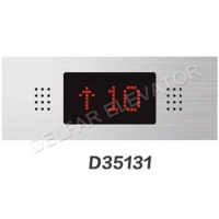 D35131,hall horizontal indicator, hairline st.st. faceplate, dot matrix display in red.