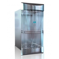 Hairline Stainless Steel Panoramic Elevator Cabin - GNTK 17